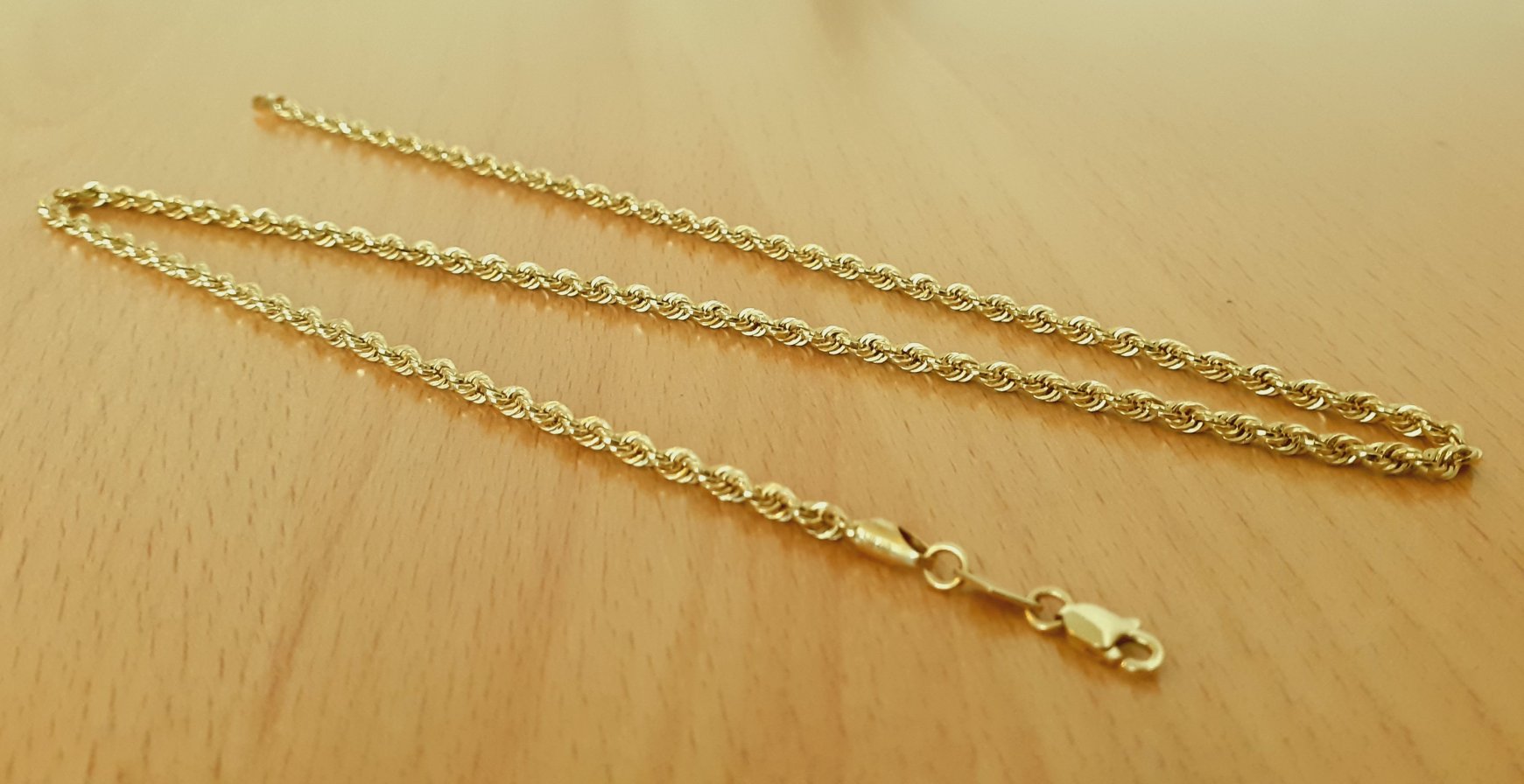 Gold 585 Halskette Kordel ca. 4,13g