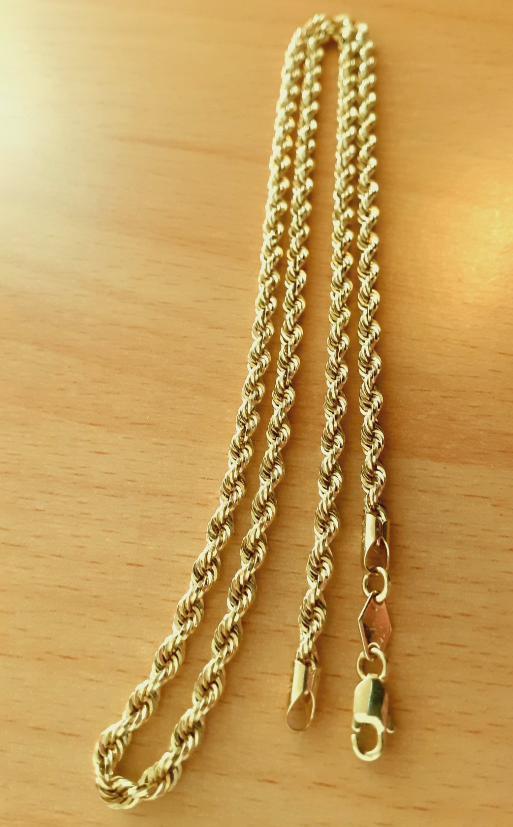 Gold 585 Halskette Kordel ca. 4,13g – Foto 4