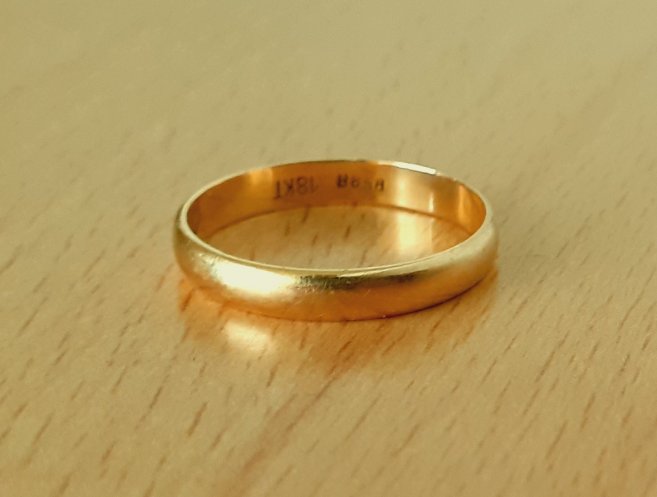 Gold 750 Ring glatt ca. 2,09g – Foto 3