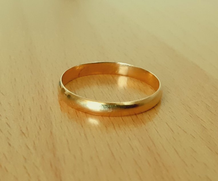 Gold 750 Ring glatt ca. 2,49g – Foto 3