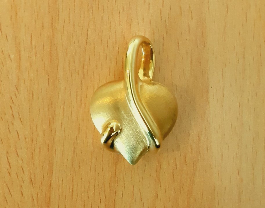 Gold 750 Anhänger Herz ca. 2,72g